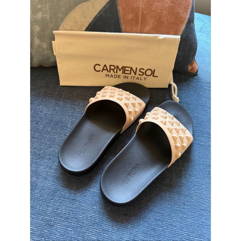 Carmen Sol Blush Franco Slides NWOT